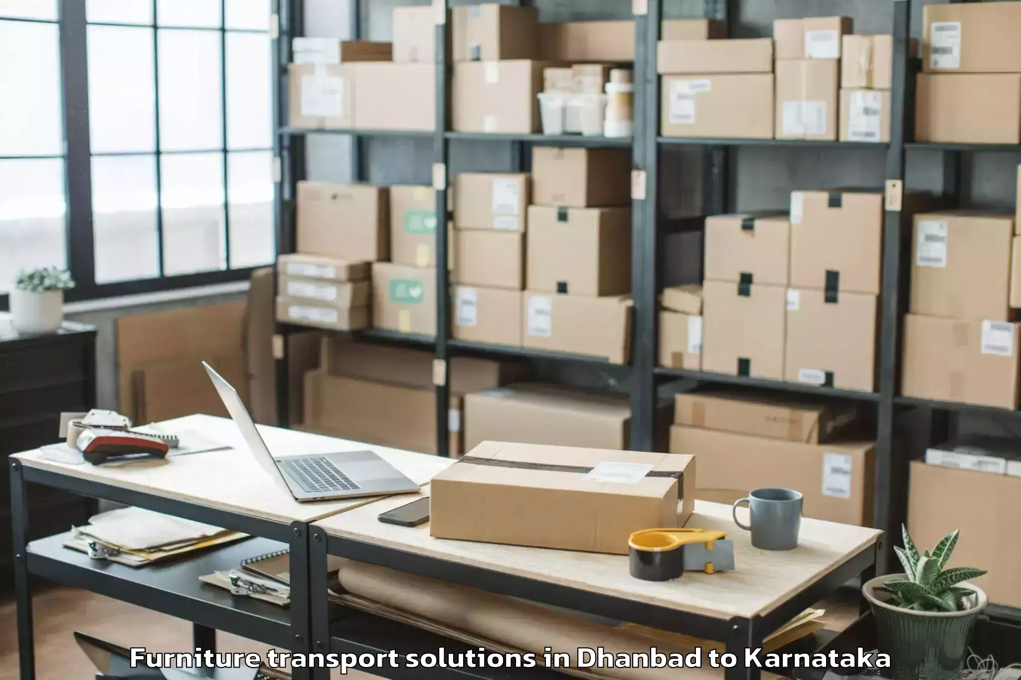 Book Dhanbad to Gonikoppal Furniture Transport Solutions Online